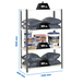 Rayonnage métallique léger à vis 1500x1100x400 - 4 niveaux Anthracite/Blanc - SIMON RACK - 8425437130557