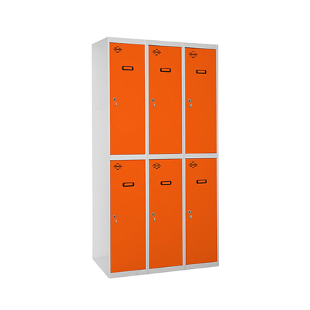 Vestiaire métallique 1800x900x500 - Gris/Orange - SIMON RACK - 8425437134081