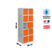 Vestiaire métallique 1800x600x500 - Gris/Orange - SIMON RACK - 8425437134166