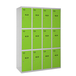 Vestiaire métallique 1800x1200x500 - Gris/Vert - SIMON RACK - 8425437134272