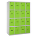Vestiaire métallique 1800x1200x500 - Gris/Vert - SIMON RACK - 8425437134302