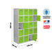 Vestiaire métallique 1800x1200x500 - Gris/Vert - SIMON RACK - 8425437134333