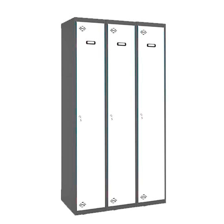 Vestiaire métallique 1800x900x500 - Anthracite/Bleu - SIMON RACK - 8425437134500