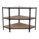 Étagère en kit charge légère sans vis 900x900x500 - 3 niveaux Anthracite/Bois - SIMON RACK - 8425437135163