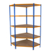 Étagère en kit charge légère sans vis 1800x900x400 - 5 niveaux Bleu/Orange/Bois - SIMON RACK - 8425437135217