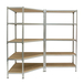 Rayonnage métallique léger sans vis 1800x1800x400 - 5 niveaux Bois - SIMON RACK - 8425437135323