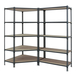Rayonnage métallique léger sans vis 1800x1800x500 - 5 niveaux Bois/Anthracite - SIMON RACK - 8425437135347