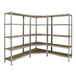 Rayonnage métallique léger sans vis 1800x1800x300 - 5 niveaux Bois - SIMON RACK - 8425437135385