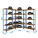 Rayonnage métallique léger sans vis 1800x1800x400 - 5 niveaux Bois - SIMON RACK - 8425437135392