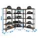Rayonnage métallique léger sans vis 1800x1800x400 - 5 niveaux Bois/Anthracite - SIMON RACK - 8425437135408