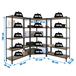 Rayonnage métallique léger sans vis 1800x1800x500 - 5 niveaux Bois/Anthracite - SIMON RACK - 8425437135439