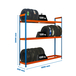 Rayonnage pour garage auto - 2000x1800x450 - 3 niveaux Bleu/Orange - SIMON RACK - 8425437135491