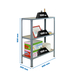 Rayonnage intérieur 900x800x300 - 3 niveaux Gris - SIMON RACK - 8425437136092