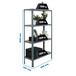 Rayonnage intérieur 1600x800x300 - 4 niveaux Gris - SIMON RACK - 8425437137006