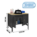 Kit établi Bricolage - 842x1210x760 - 1 niveau Anthracite/Bois - SIMON RACK - 8425437138065