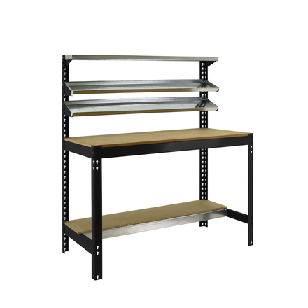 Kit établi Bricolage - 1445x1210x610 - 5 niveaux Anthracite/Bois - SIMON RACK - 8425437138089