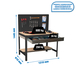 Kit établi Bricolage - 1445x1210x610 - 2 niveaux Anthracite/Bois - SIMON RACK - 8425437138195