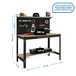Kit établi Bricolage - 1445x1510x610 - 3 niveaux Anthracite/Bois - SIMON RACK - 8425437138256