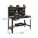 Kit établi Bricolage - 1445x910x610 - 3 niveaux Anthracite/Bois - SIMON RACK - 8425437138263