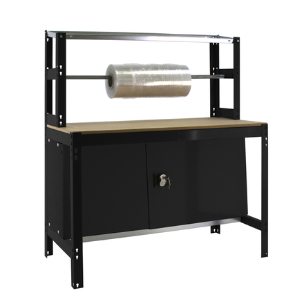 Kit établi Bricolage - 1445x910x760 - 1 niveau Anthracite/Bois - SIMON RACK - 8425437138379
