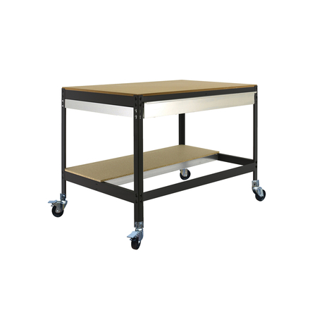 Kit établi mobile Bricolage - 917x1510x760 - 2 niveaux Anthracite/Bois - SIMON RACK - 8425437138478