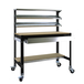 Kit établi mobile Bricolage - 1520x910x610 - 5 niveaux Anthracite/Bois - SIMON RACK - 8425437138539