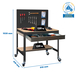 Kit établi mobile Bricolage - 1520x910x610 - 2 niveaux Anthracite/Bois - SIMON RACK - 8425437138591