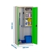 Vestiaire métallique 1800x800x400 - Gris/Vert - SIMON RACK - 8425437142673