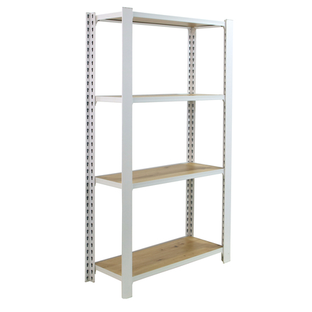 Rayonnage de bureau charge légère sans vis 1500x900x400 - 4 niveaux Blanc - SIMON RACK - 8425437146923