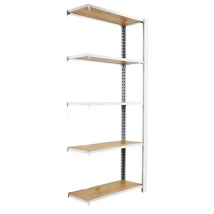 Rayonnage de bureau charge légère sans vis 2100x900x300 - 5 niveaux Blanc - SIMON RACK - 8425437146992