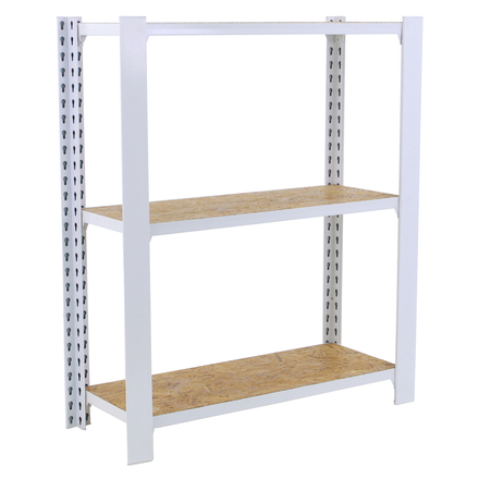 Rayonnage de bureau charge légère sans vis 1000x900x300 - 3 niveaux Blanc - SIMON RACK - 8425437147012