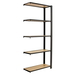 Rayonnage de bureau charge légère sans vis 2100x900x400 - 5 niveaux Anthracite - SIMON RACK - 8425437147241