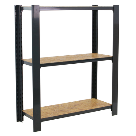 Rayonnage de bureau charge légère sans vis 1000x900x300 - 3 niveaux Anthracite - SIMON RACK - 8425437147258