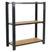 Rayonnage de bureau charge légère sans vis 1000x900x300 - 3 niveaux Anthracite - SIMON RACK - 8425437147258
