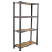 Rayonnage de bureau charge légère sans vis 1500x900x400 - 4 niveaux Gris - SIMON RACK - 8425437147647