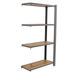 Rayonnage de bureau charge légère sans vis 1500x900x300 - 4 niveaux Gris - SIMON RACK - 8425437147692