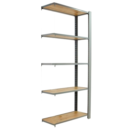 Rayonnage de bureau charge légère sans vis 2100x900x400 - 5 niveaux Gris - SIMON RACK - 8425437147722