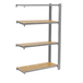 Rayonnage de bureau charge légère sans vis 1500x900x300 - 4 niveaux Gris - SIMON RACK - 8425437147814