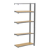 Rayonnage de bureau charge légère sans vis 2100x900x400 - 5 niveaux Gris - SIMON RACK - 8425437147845