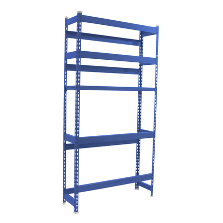 Rayonnage léger tri de bouteille sans vis 2000x1000x300 - 5 niveaux Bleu - SIMON RACK - 8425437147968
