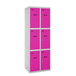 Vestiaire métallique 1800x800x500 - Gris/Rose - SIMON RACK - 8425437148392