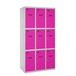 Vestiaire métallique 1800x1200x500 - Gris/Rose - SIMON RACK - 8425437148408
