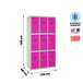 Vestiaire métallique 1800x1200x500 - Gris/Rose - SIMON RACK - 8425437148408