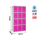 Vestiaire métallique 1800x1200x500 - Gris/Rose - SIMON RACK - 8425437148439