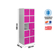 Vestiaire métallique 1800x800x500 - Gris/Rose - SIMON RACK - 8425437148453