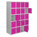 Vestiaire métallique 1800x1600x500 - Gris/Rose - SIMON RACK - 8425437148477