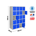 Vestiaire métallique 1800x1600x500 - Gris/Bleu - SIMON RACK - 8425437148569