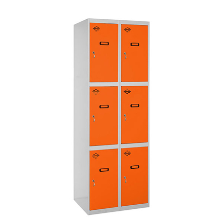 Vestiaire métallique 1800x800x500 - Gris/Orange - SIMON RACK - 8425437148576