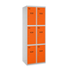 Vestiaire métallique 1800x800x500 - Gris/Orange - SIMON RACK - 8425437148576