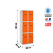 Vestiaire métallique 1800x800x500 - Gris/Orange - SIMON RACK - 8425437148576